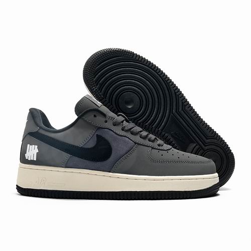 Cheap Nike Air Force 1 Grey Black Shoes Men and Women-70 - Click Image to Close